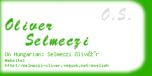 oliver selmeczi business card